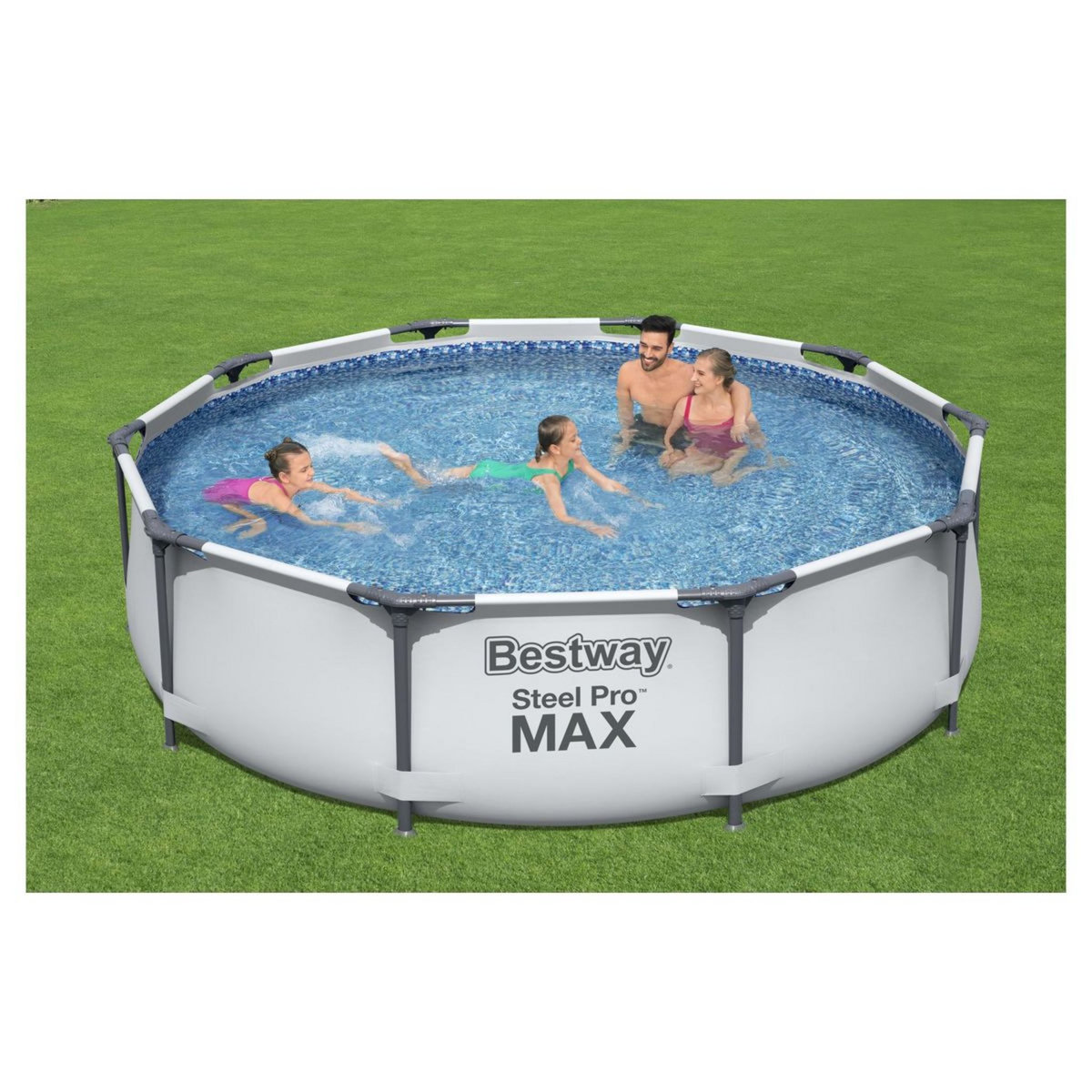 BESTWAY Piscine tubulaire ronde - 305x76cm - STEEL PRO MAX™