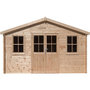Voir la diapositive 1 : Habitat et Jardin Abri de jardin bois  Alex  - 20.20 m² - 4.80 x 4.00 x 2.39 m - 28 mm