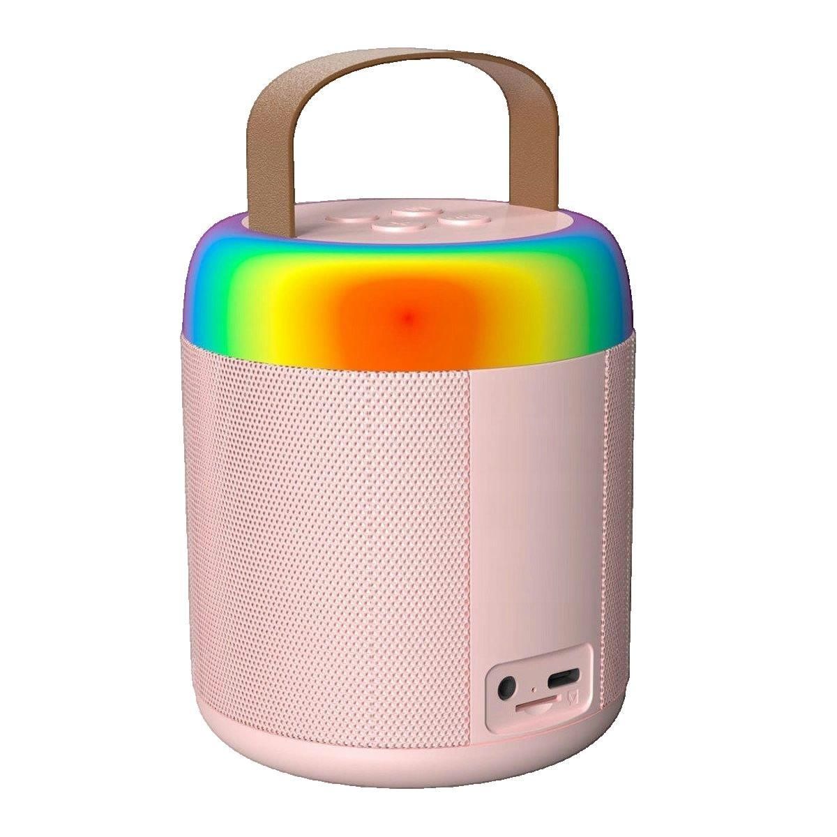 MOZART Enceinte portable bluetooth Mozos MK-PINK rose avec fonction karaoké