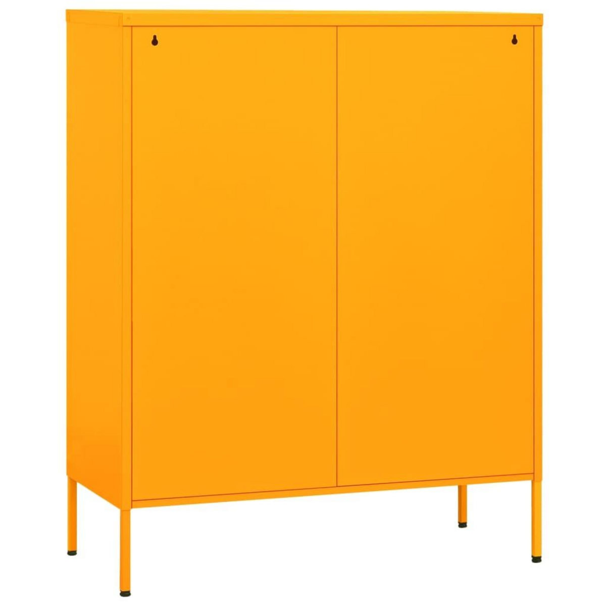 VIDAXL Armoire de rangement Jaune moutarde 80x35x101,5 cm Acier
