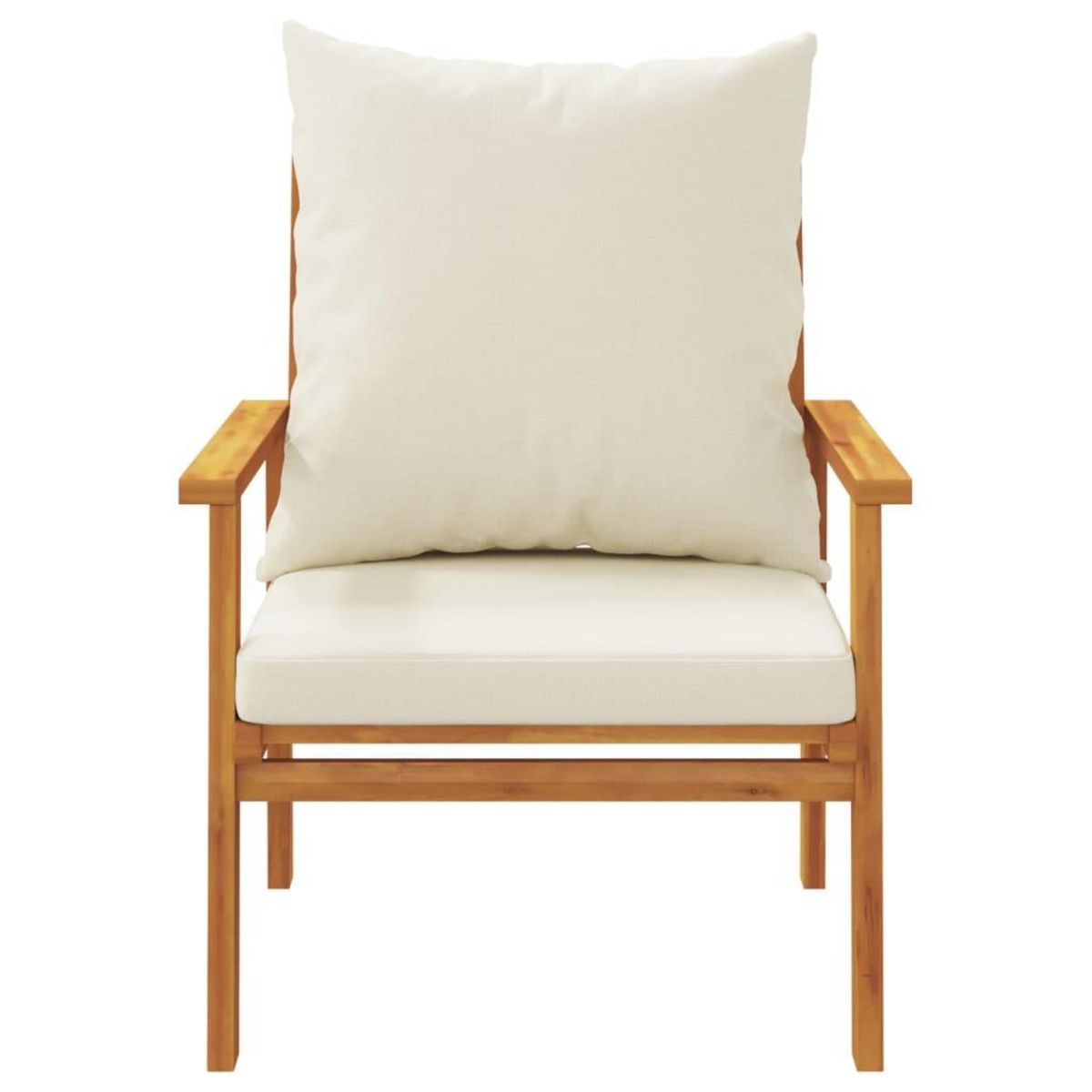 VIDAXL Fauteuil de jardin lot de 2 avec coussin bois massif d'acacia
