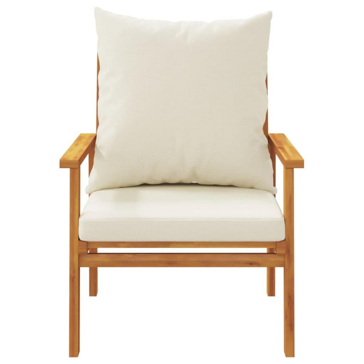 VIDAXL Fauteuil de jardin lot de 2 avec coussin bois massif d'acacia