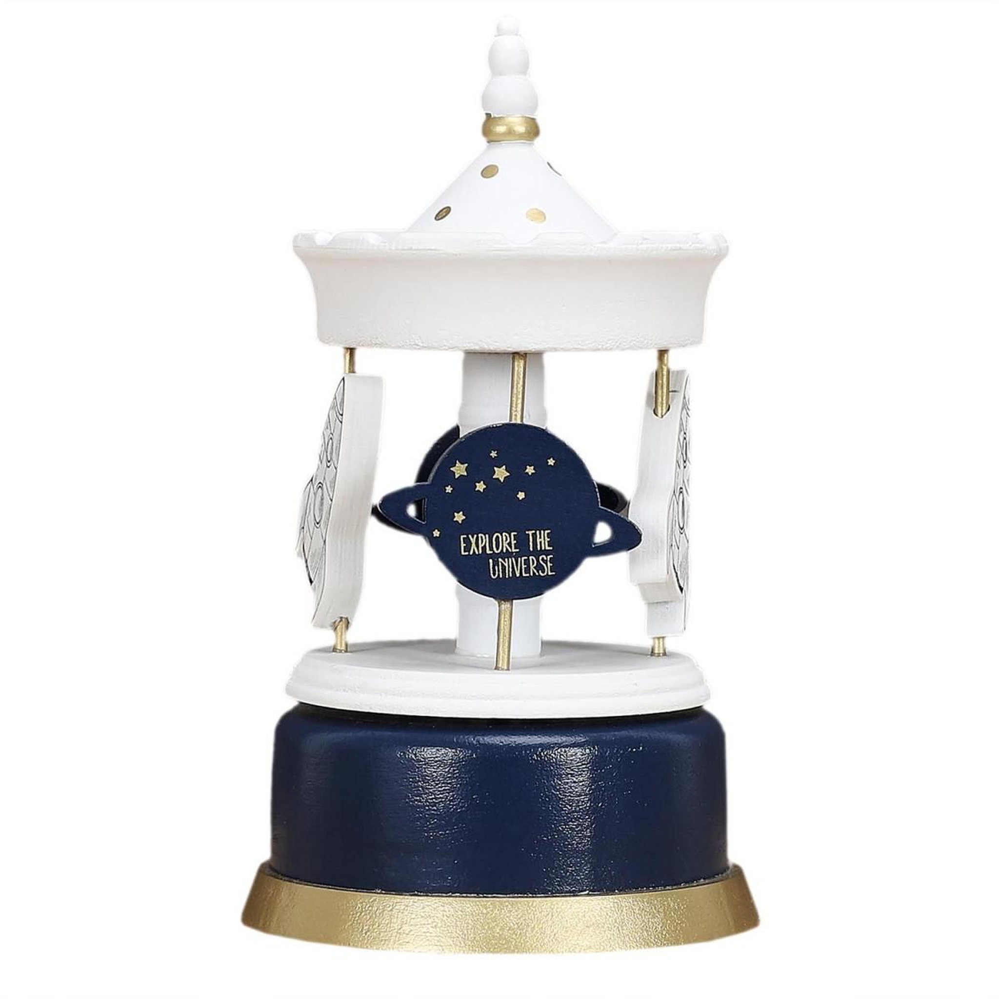 HOME DECO KIDS Carrousel musical  enfant garçon  20cm bleu