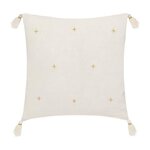 ATMOSPHERA Coussin Déco à Pompons  Millo  40x40cm Ivoire