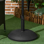 Voir la diapositive 5 : OUTSUNNY Pied de parasol rond dia. 49cm poids net 25Kg ciment PP noir