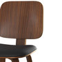 Voir la diapositive 6 : Rendez vous déco Lot de 2 chaises en bois plaqué noyer et PU noir-Flow