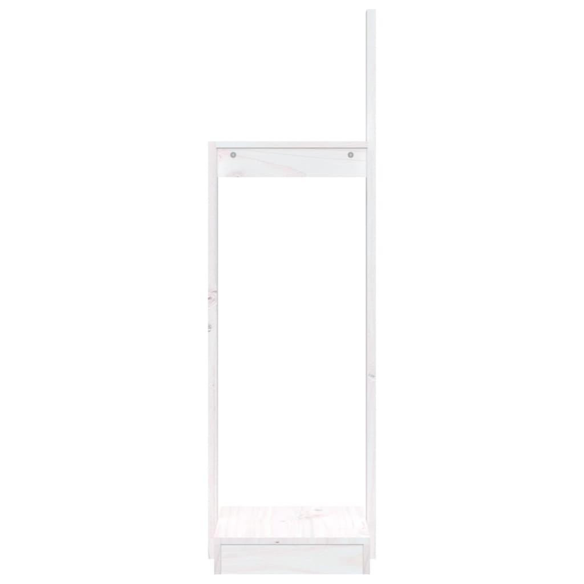 Voir la diapositive 5 : VIDAXL Porte-buches Blanc 33,5x30x110 cm Bois massif de pin