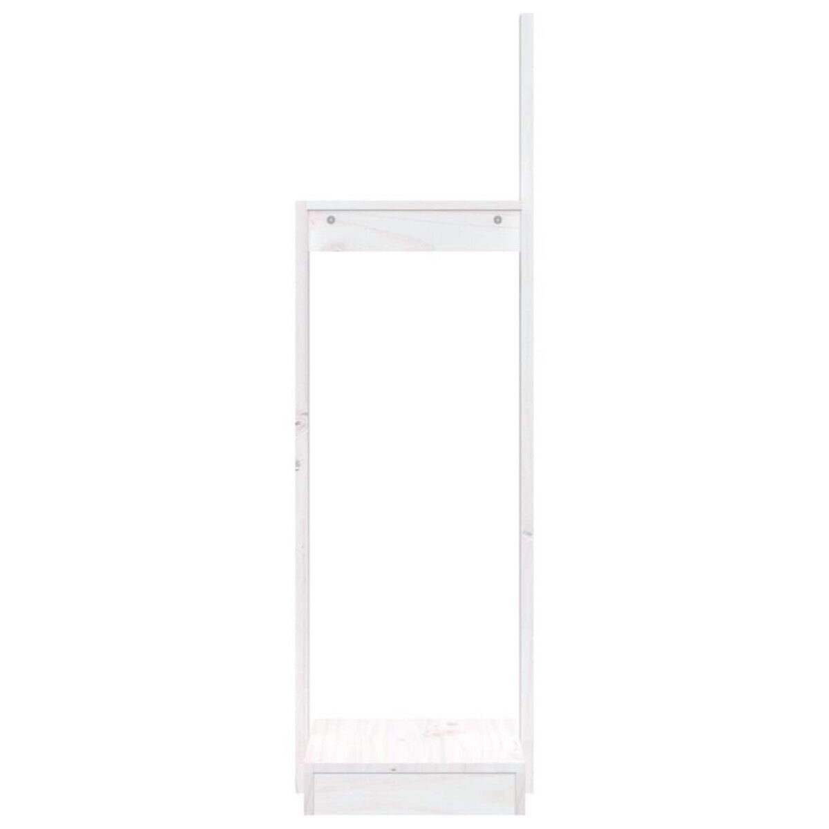 VIDAXL Porte-buches Blanc 33,5x30x110 cm Bois massif de pin