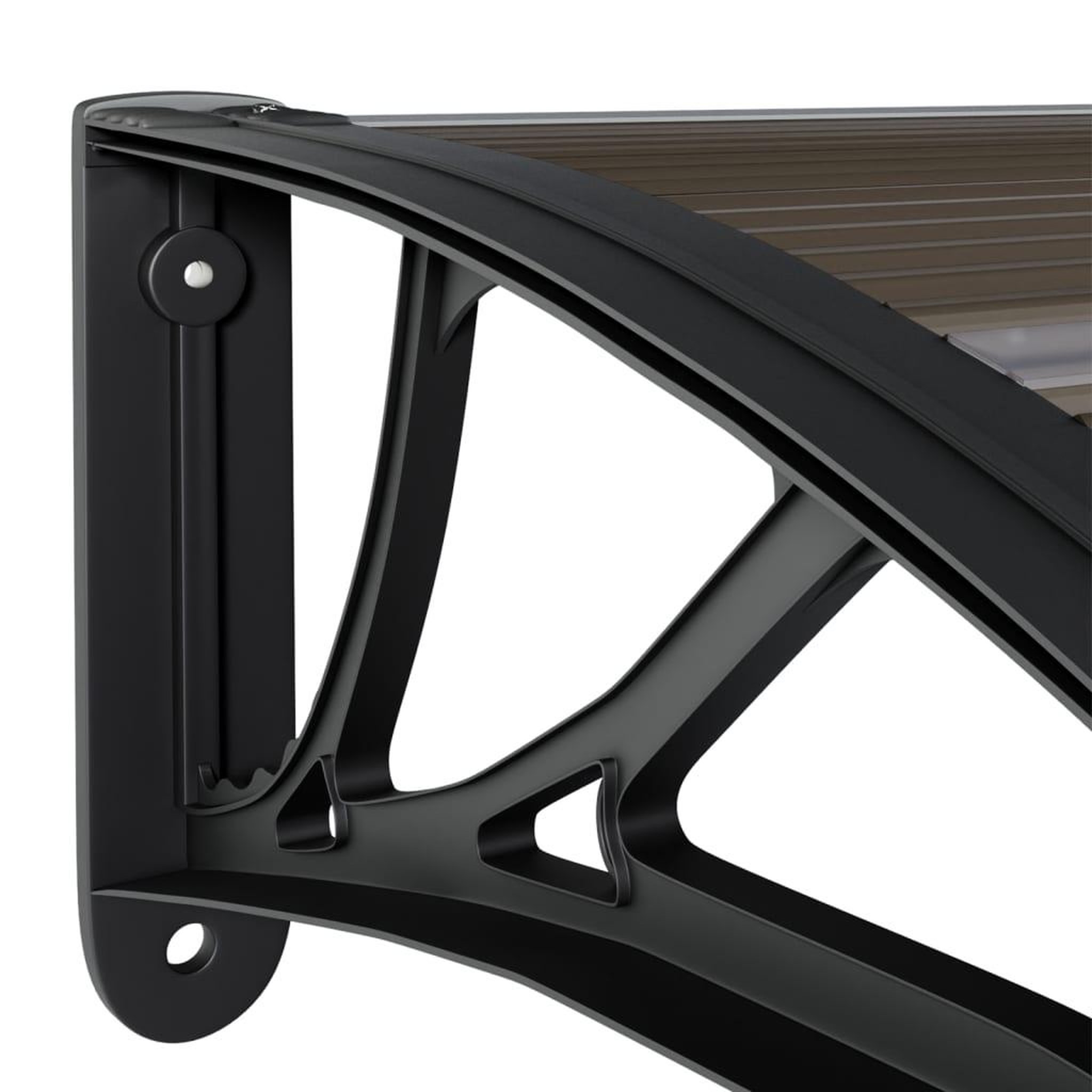 Voir la diapositive 5 : VIDAXL Auvent de porte Noir 150x75 cm Polycarbonate