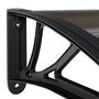 Voir la diapositive 5 : VIDAXL Auvent de porte Noir 150x75 cm Polycarbonate