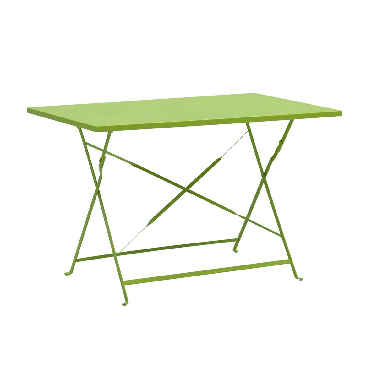 GARDENSTAR Table de jardin pliante 110x70cm acier vert POP 
