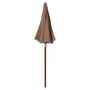 Voir la diapositive 2 : VIDAXL Parasol de jardin avec mat en acier 180 cm taupe