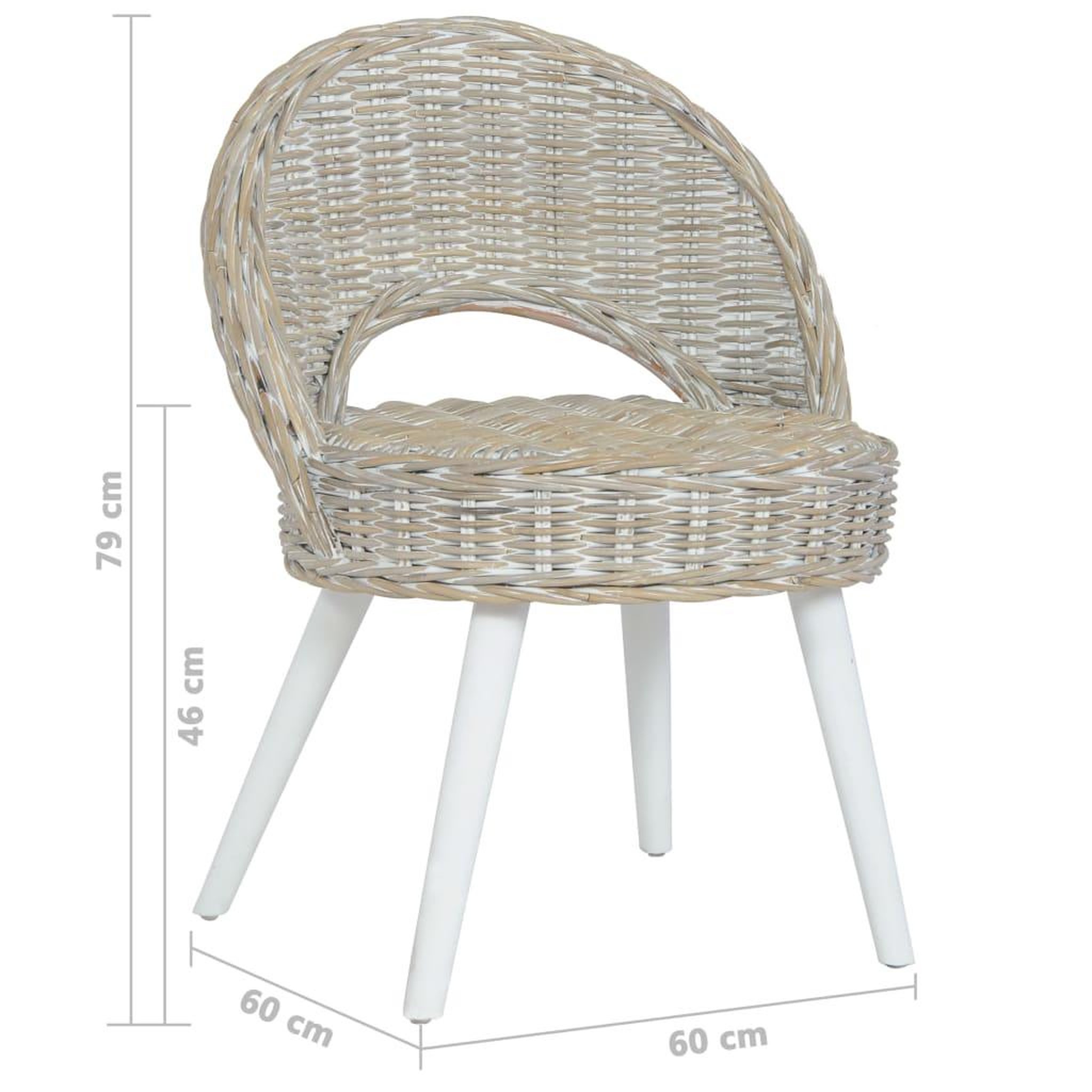 Voir la diapositive 6 : VIDAXL Chaise de canape rotin kubu blanc