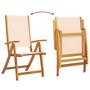 Voir la diapositive 4 : VIDAXL Chaises pliables de jardin lot de 8 bois d'acacia et textilene