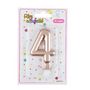 Voir la diapositive 2 : Paris Prix Bougie d'Anniversaire  Chiffre 4  7cm Rose Gold
