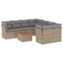 Voir la diapositive 2 : VIDAXL Salon de jardin avec coussins 9pcs melange beige resine tressee