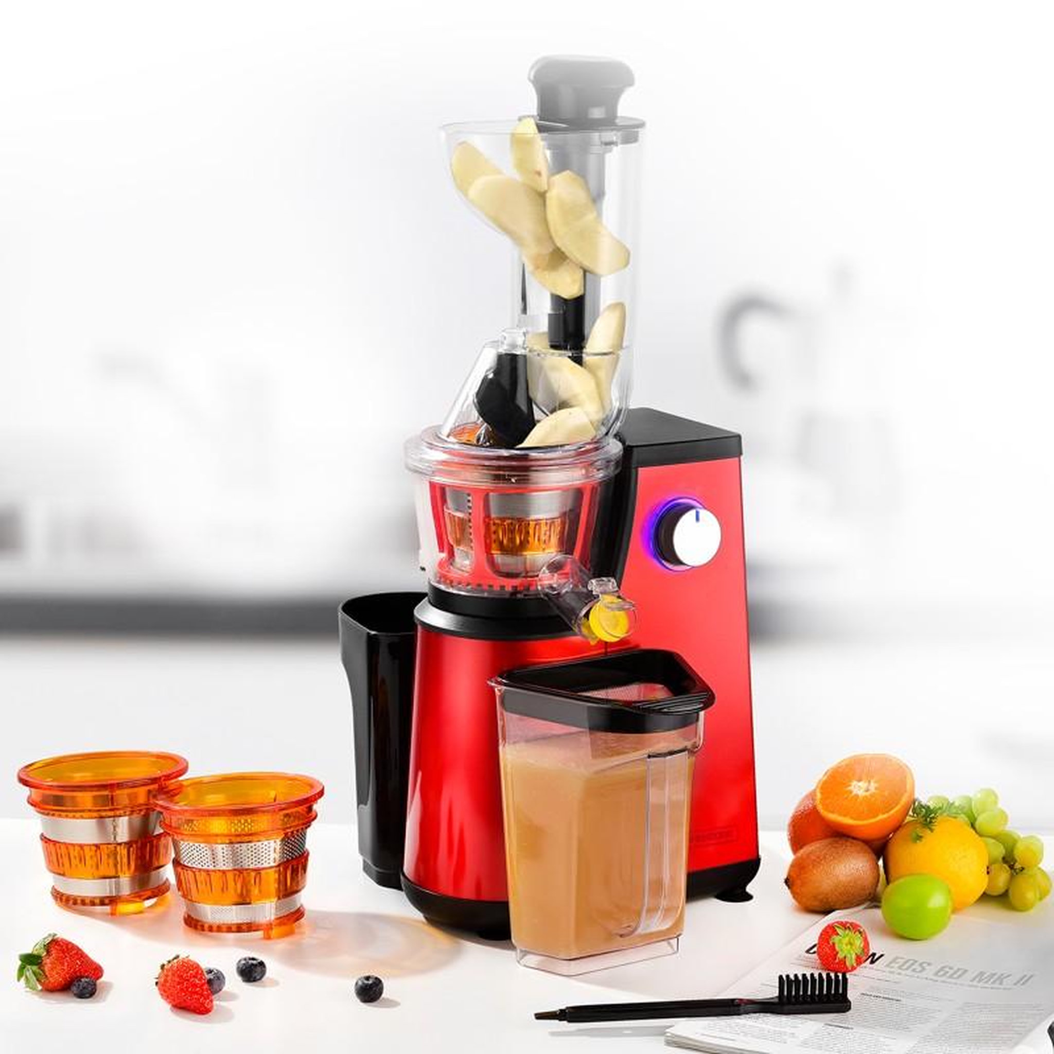 Voir la diapositive 4 : KITCHENCOOK Kitchencook - extracteur de jus - capacité (1l) - 400w - variateur de vitesse - filtre amovible - séparateur de pulpe