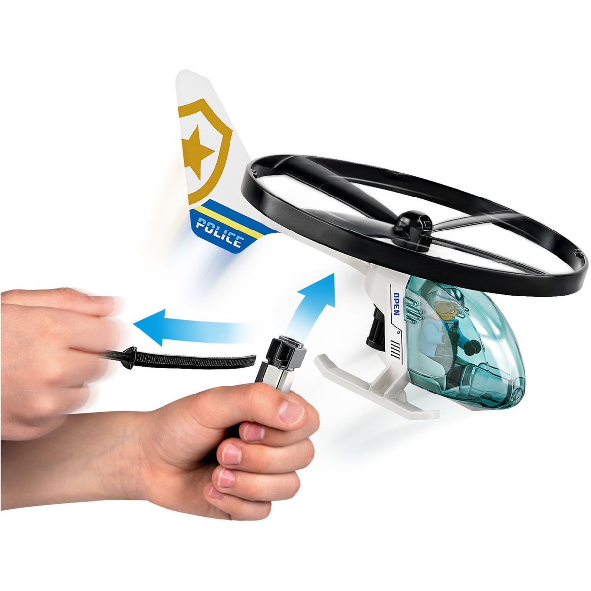 LEGO City 60244- Le Transport de l'Hélicoptère de la Police