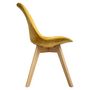 Voir la diapositive 3 : TOILINUX Lot de 4 Chaises effet velours Baya