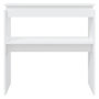 Voir la diapositive 4 : VIDAXL Table console blanc 80x30x80 cm bois d'ingenierie