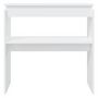 Voir la diapositive 4 : VIDAXL Table console blanc 80x30x80 cm bois d'ingenierie