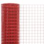Voir la diapositive 3 : VIDAXL Grillage Acier avec revetement en PVC 10x1 m Rouge
