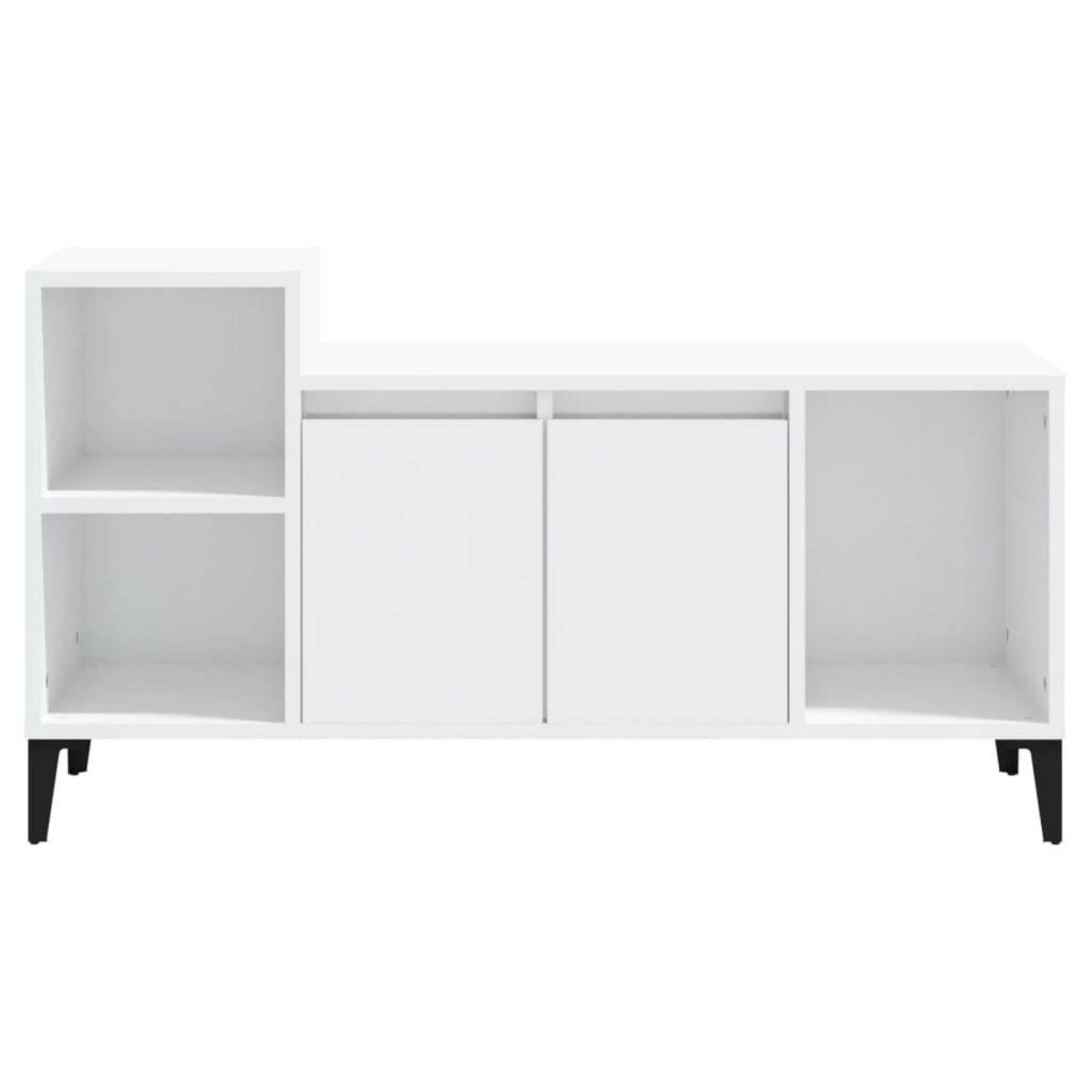 VIDAXL Meuble TV Blanc brillant 100x35x55 cm Bois d'ingenierie