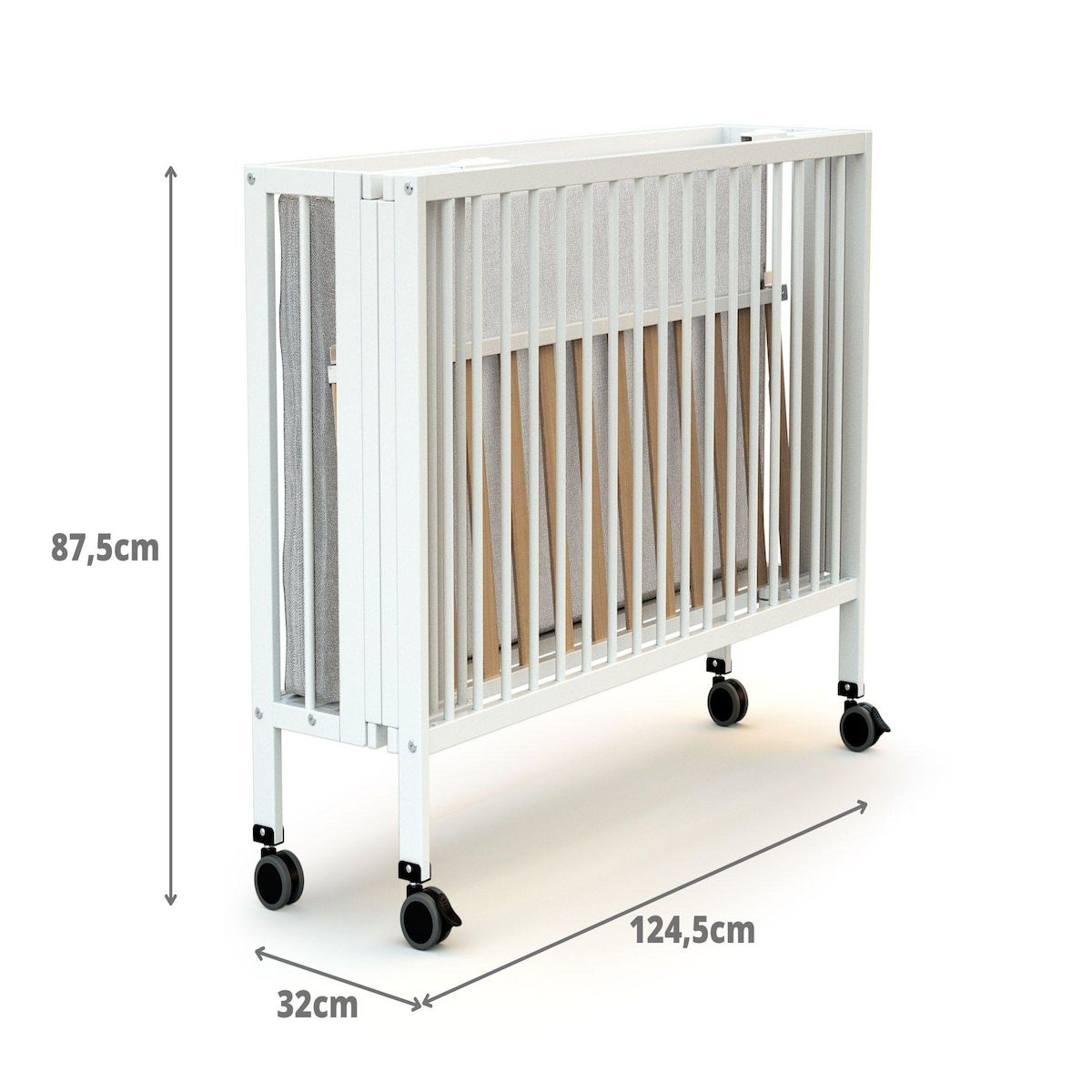 AT4 Lit bébé pliant ESSENTIEL en bois