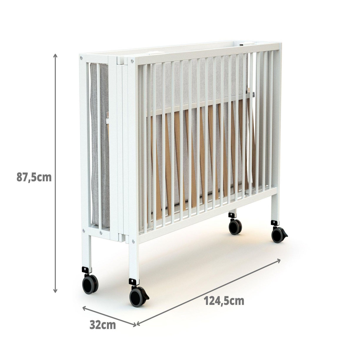 AT4 Lit bébé pliant ESSENTIEL en bois