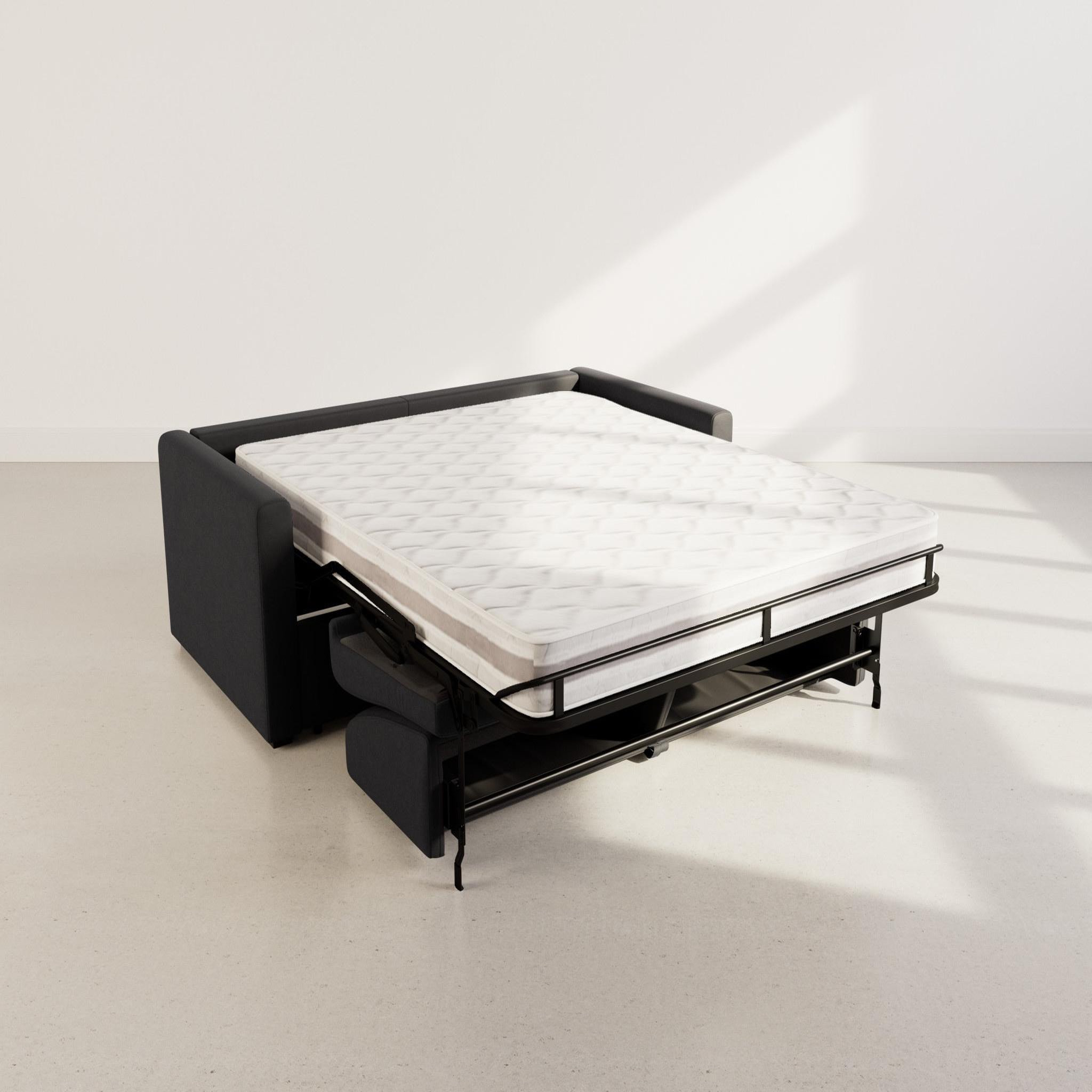 Voir la diapositive 3 : BEST MOBILIER Julia - canapé 3 places convertible express couchage quotidien 140 cm matelas 18 cm en tissu
