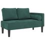Voir la diapositive 2 : VIDAXL Chaise longue avec coussins vert fonce velours