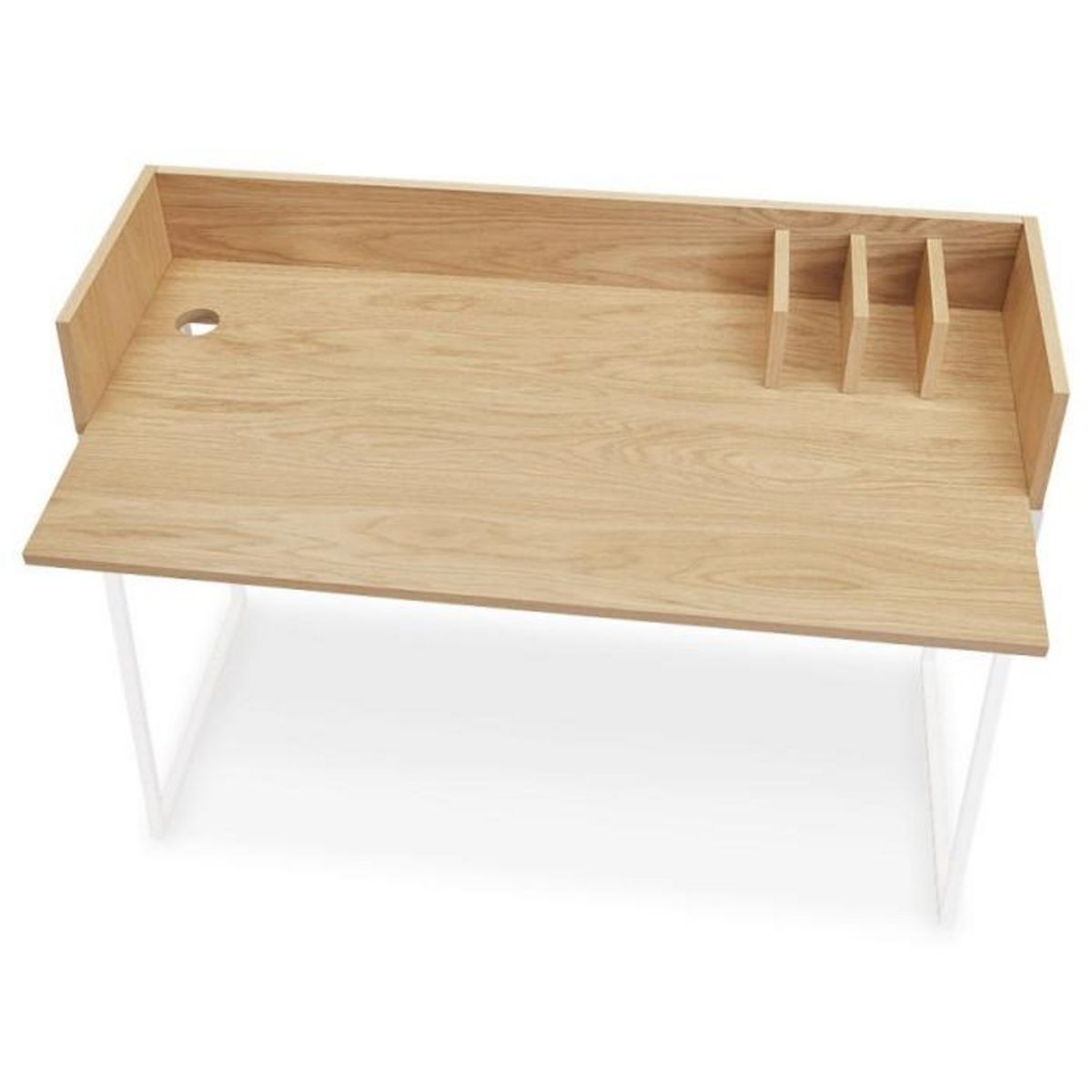 Paris Prix Bureau Design  Zélana  120cm Naturel & Blanc
