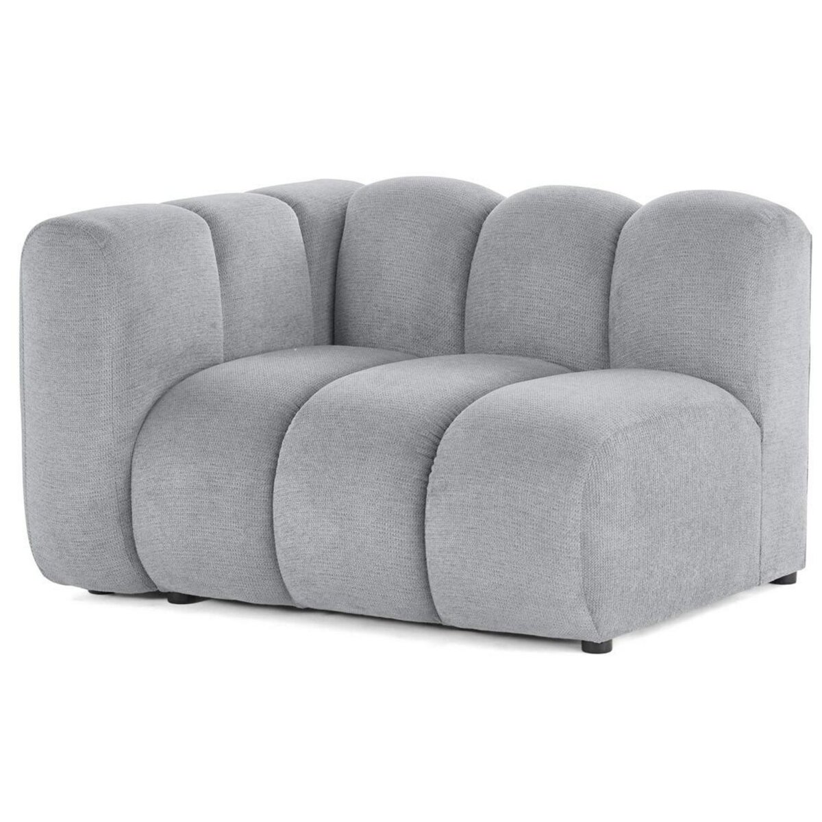 LISA DESIGN Debbie - module d'assise gauche en tissu texturé