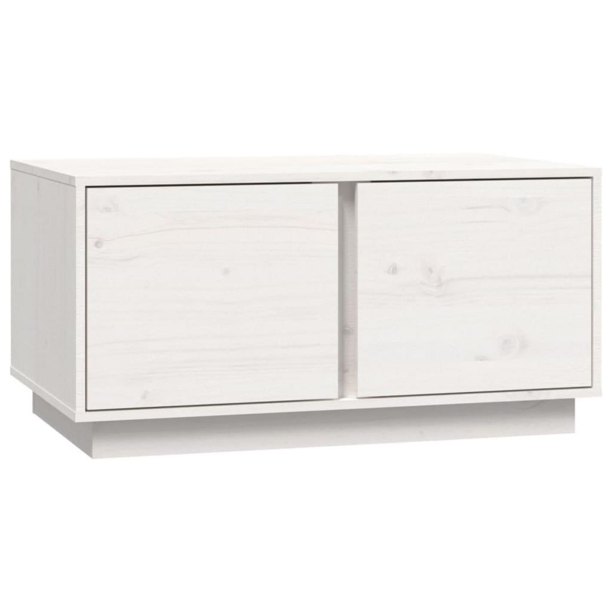 VIDAXL Table basse Blanc 80x50x40 cm Bois massif de pin