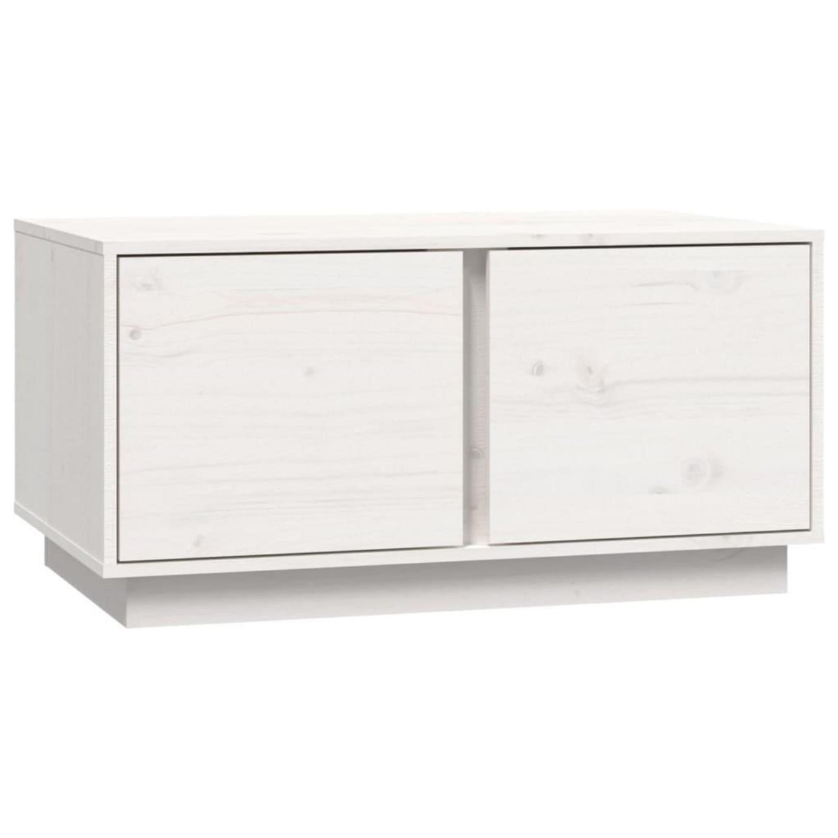 VIDAXL Table basse Blanc 80x50x40 cm Bois massif de pin