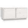 Voir la diapositive 2 : VIDAXL Table basse Blanc 80x50x40 cm Bois massif de pin