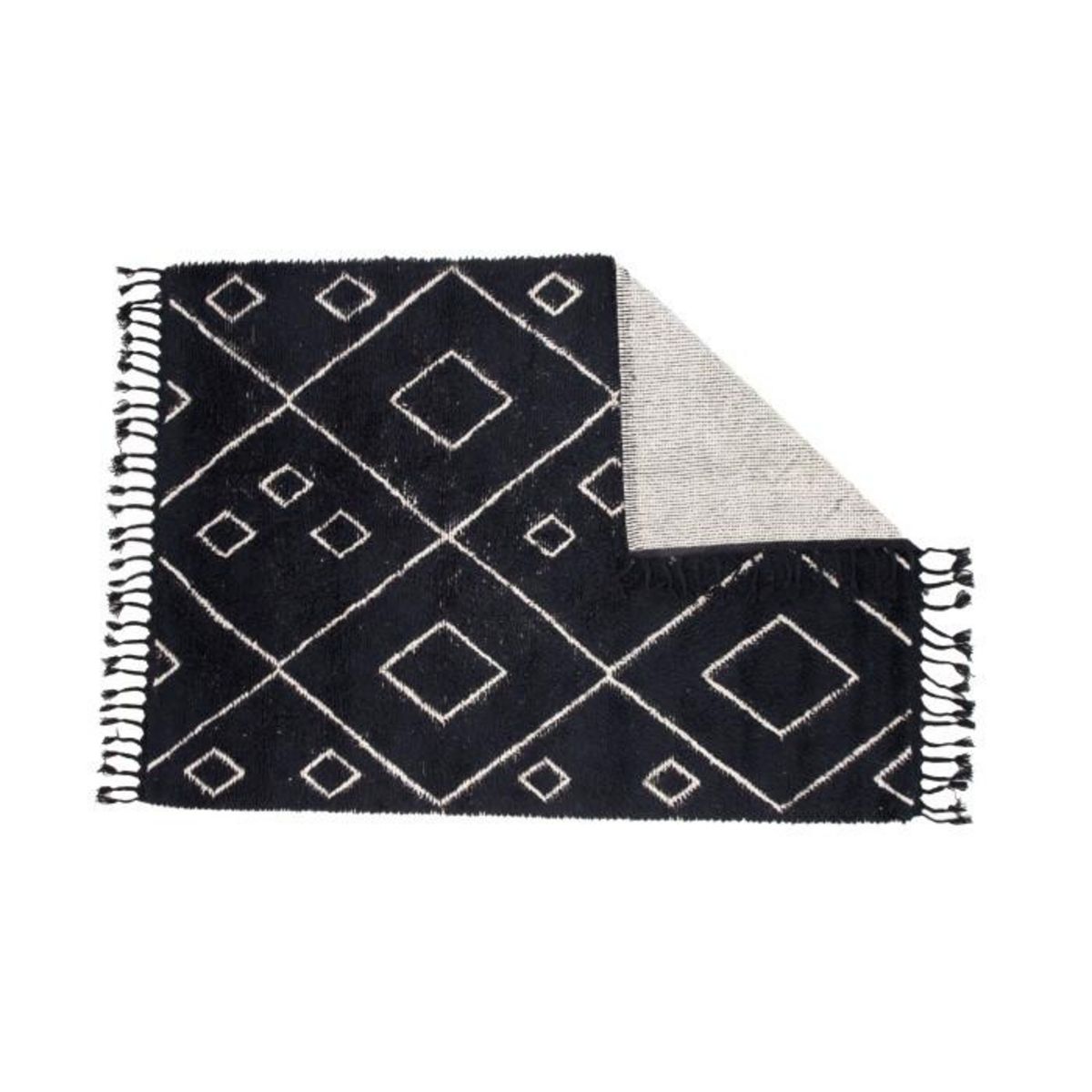 Paris Prix Tapis Déco en Laine  David  202x300cm Noir