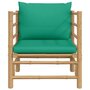 Voir la diapositive 3 : VIDAXL Canape de jardin avec coussins vert bambou