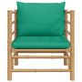 Voir la diapositive 3 : VIDAXL Canape de jardin avec coussins vert bambou
