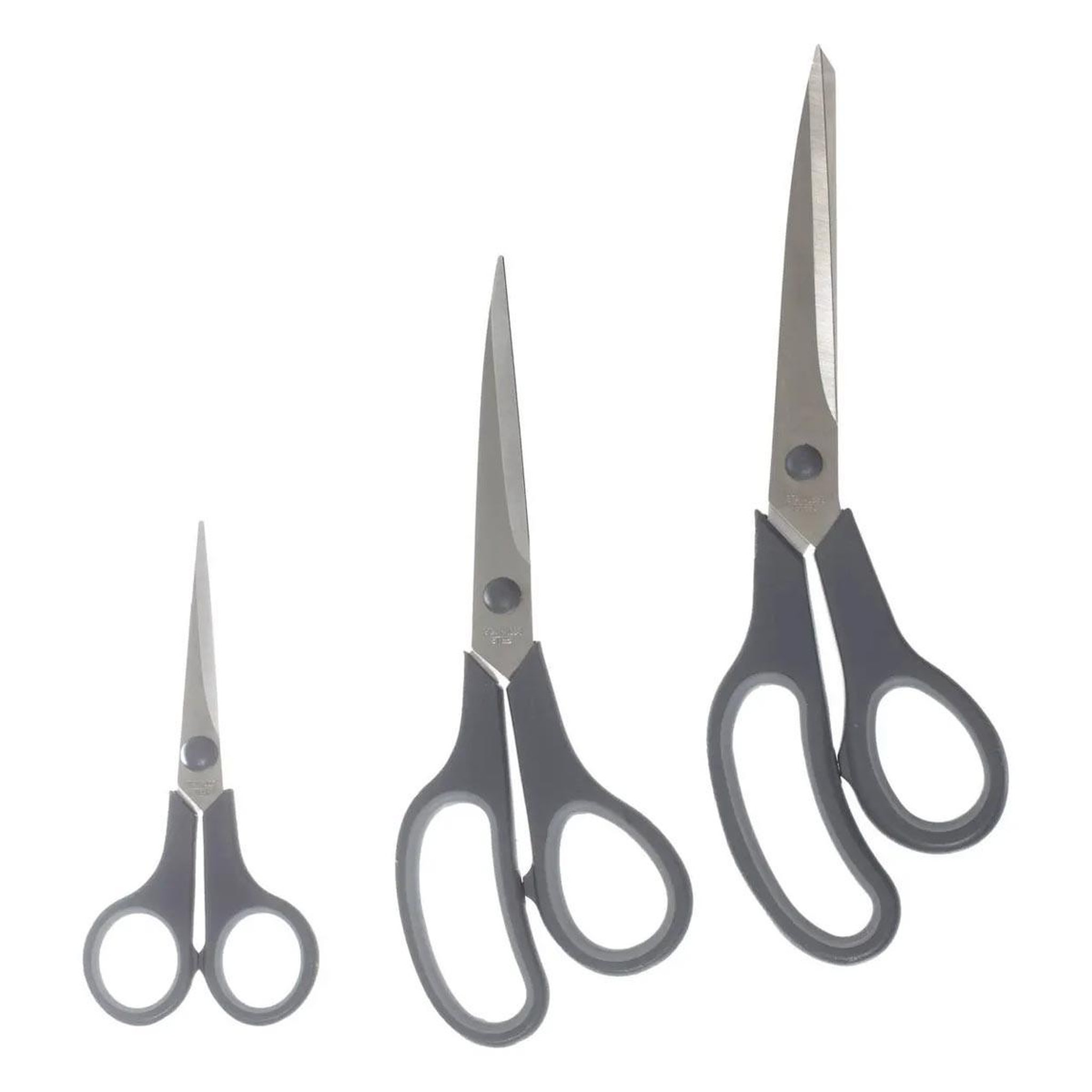 B BASIC & CO Lot de 3 Ciseaux  Multi-Usages  25cm Gris