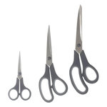 B BASIC & CO Lot de 3 Ciseaux  Multi-Usages  25cm Gris