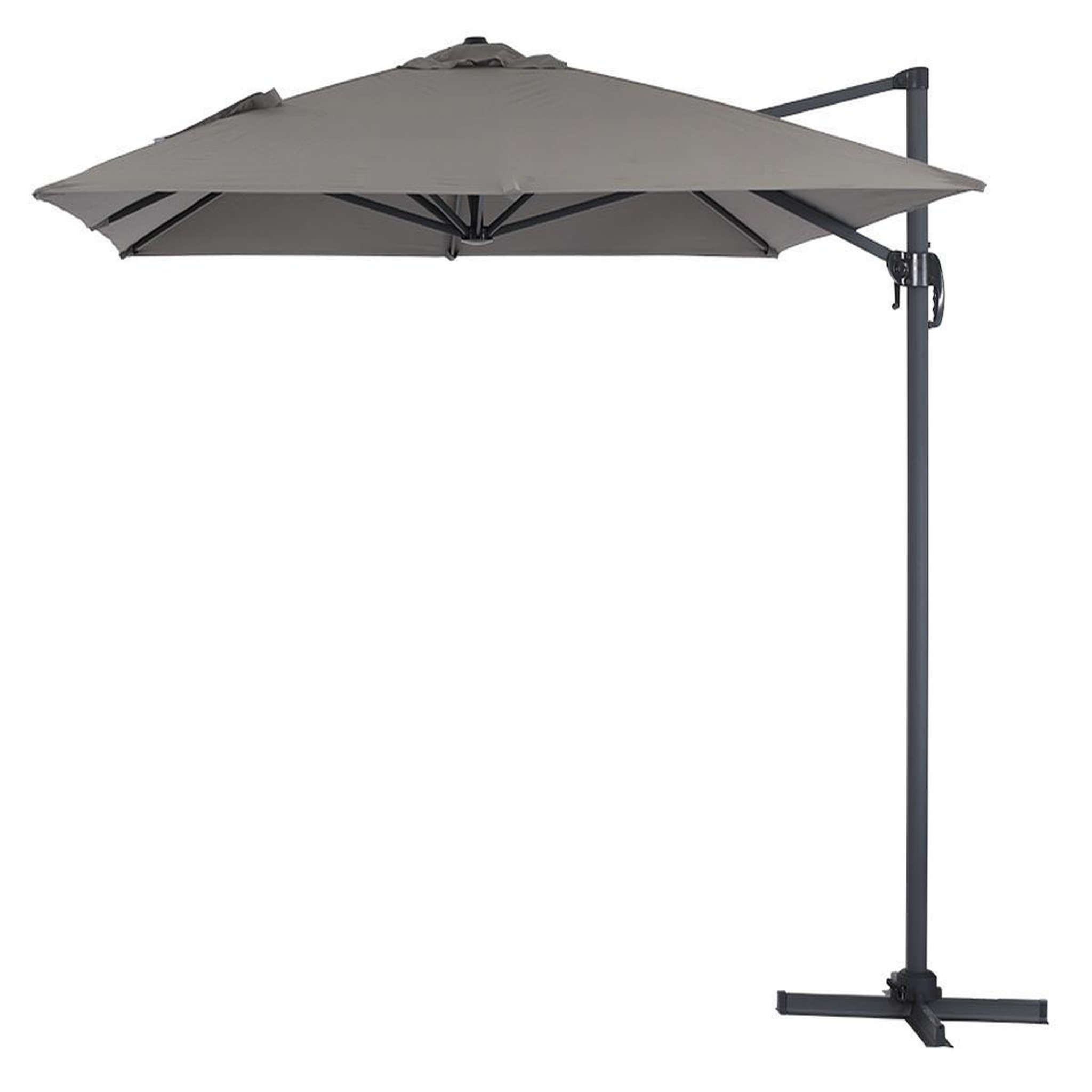 Habitat et Jardin Parasol de jardin déporté en aluminium  sun 4  - 3 x 4 m - gris