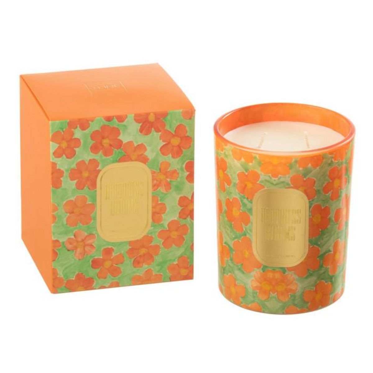 Paris Prix Bougie Parfumée  Happiness Blooms  13cm Orange Flowers