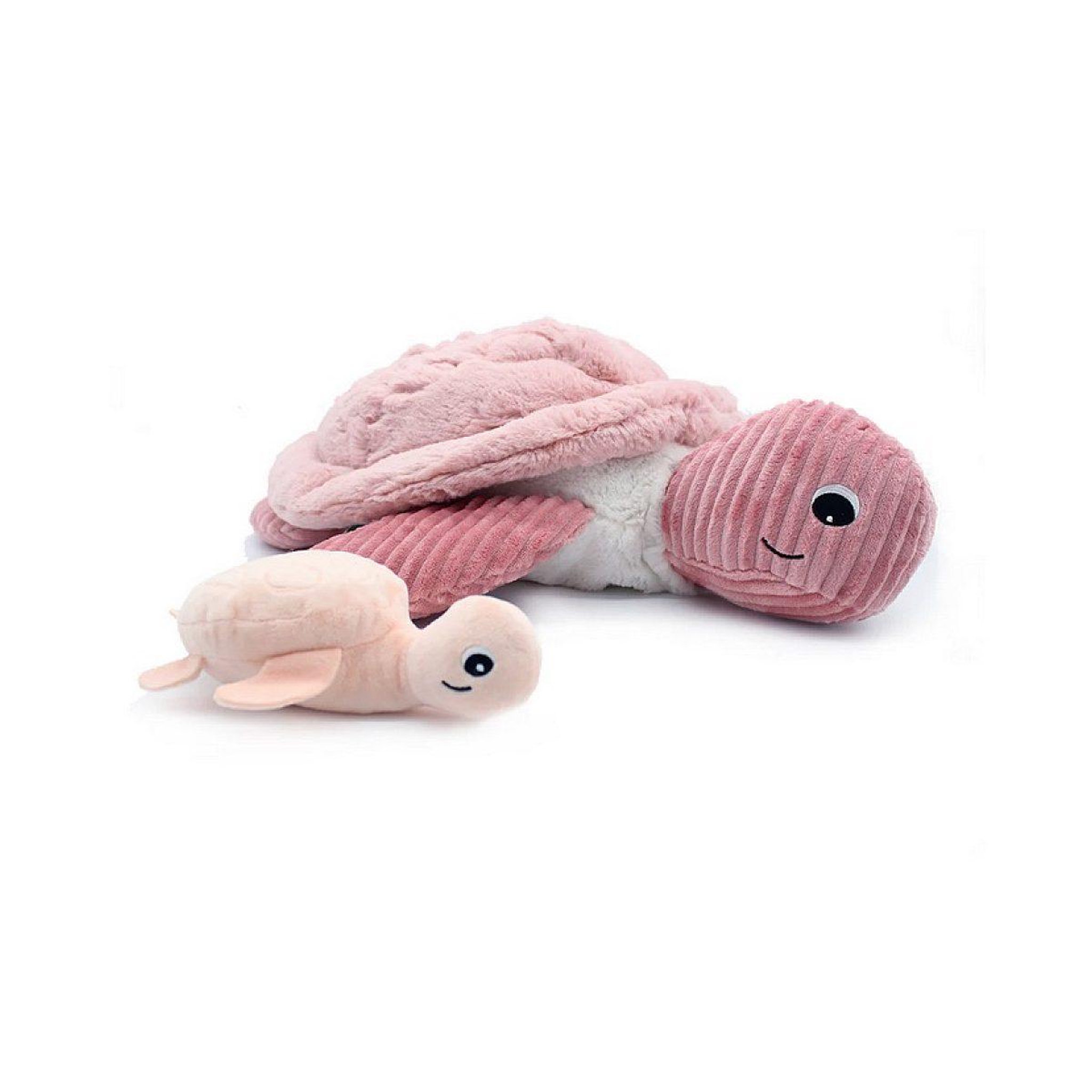 LES DEGLINGOS Peluche tortue géante sauvenou maman et son bébé rose - les ptipotos
