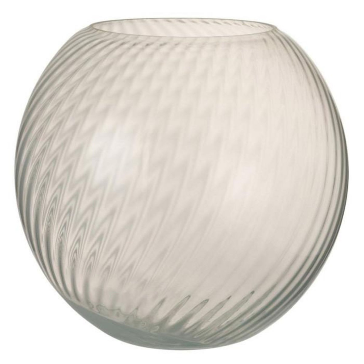 Paris Prix Vase Design en Verre  Canne Rond  25cm Blanc