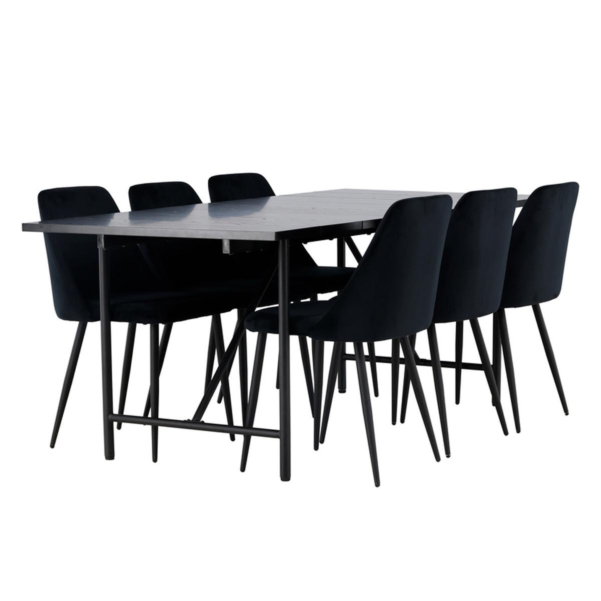Paris Prix Ensemble table à manger & 6 chaises  astrid & night  200cm noir