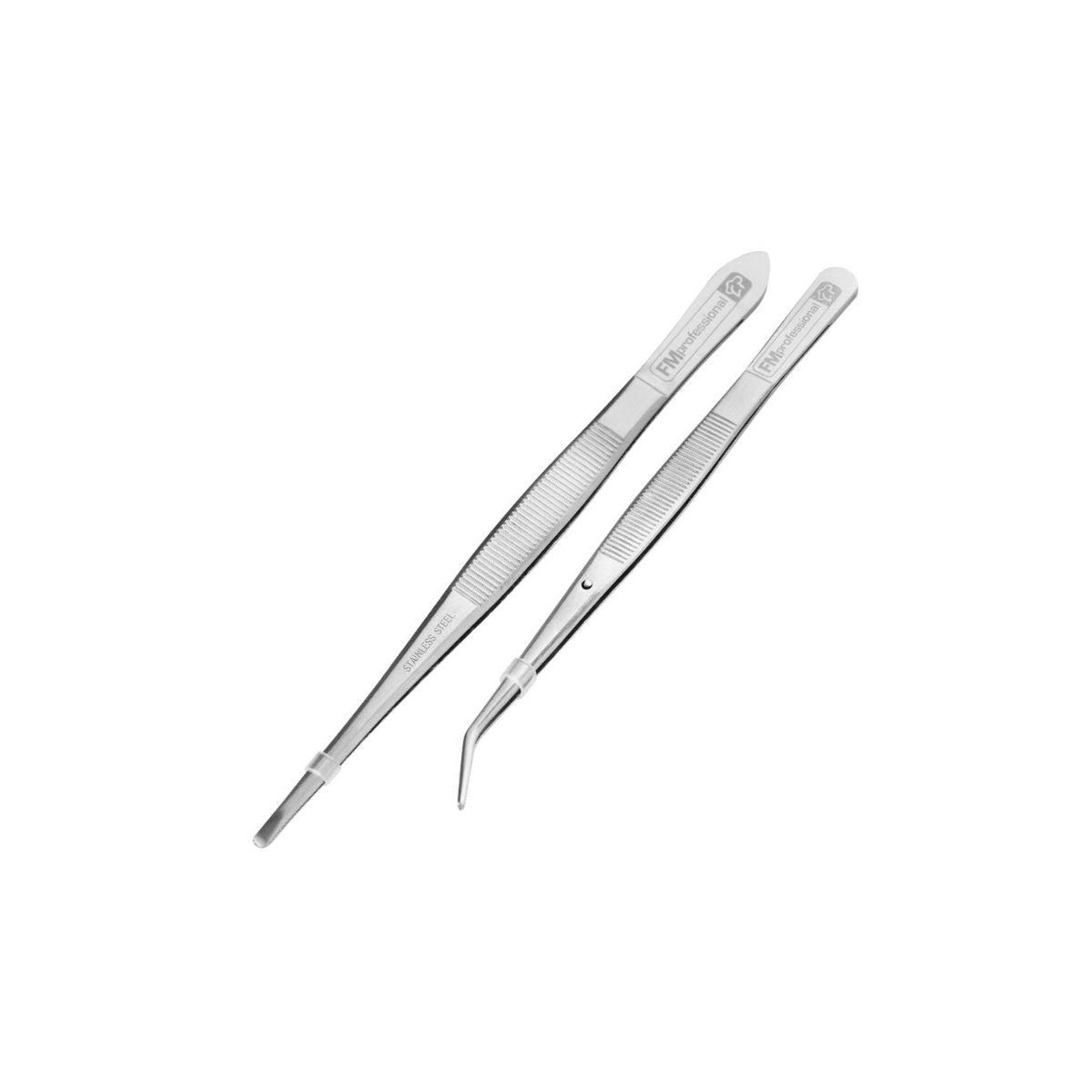FM PROFESSIONAL Lot de 2 pinces à dresser inox 18 et 15,5 cm fm professional pâtisserie