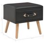 Voir la diapositive 6 : VIDAXL Table de chevet Noir 40x35x40 cm Similicuir