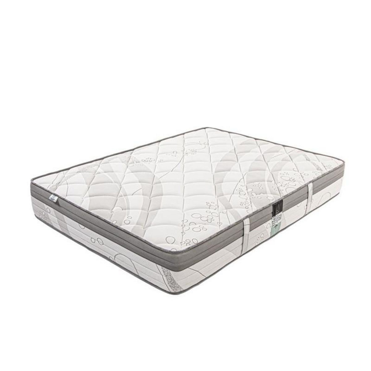 LUXURY LITERIE LUXURY LITERIE - Ensemble matelas + sommier - VISCOPLUS - 140 x 190 cm - Tapissier - Ferme - Face été/hiver