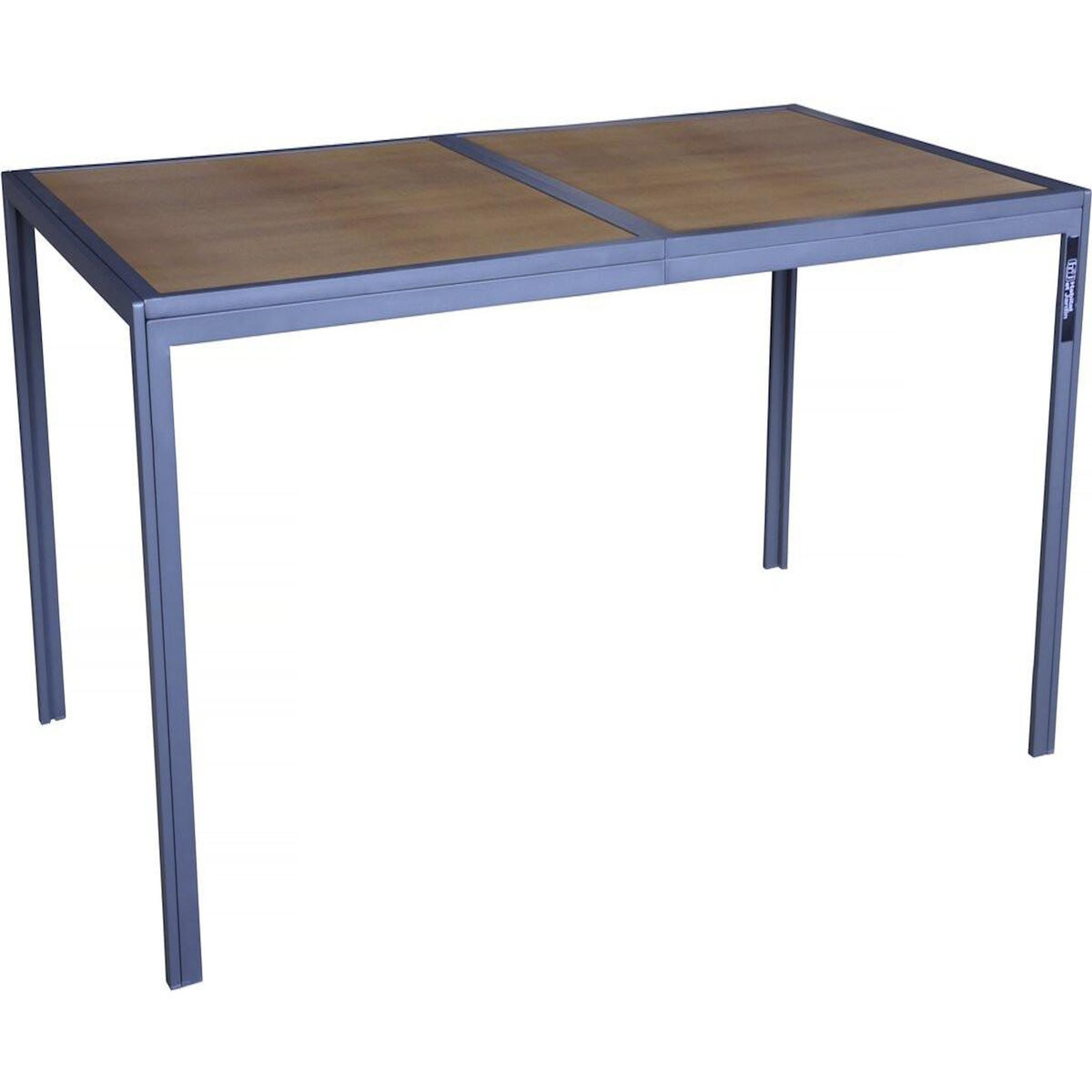 Habitat et Jardin Table de jardin métal imitation bois  Tossa  - 160 x 90 x 75 cm - Marron